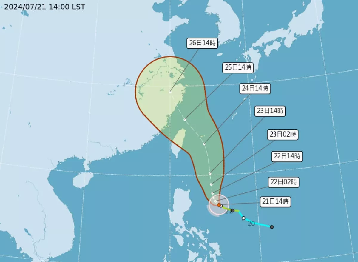 颱風凱米24、25日最接近台灣  中部以北雨勢顯著